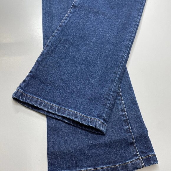 NEW FAVORITE DAUGHTER Valentina High Rise Mini Boot Jeans Size 28 Dark Blue - Picture 10 of 15